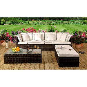 Dakota Fields Marianna 8 Seater Rattan Corner Sofa Set Chocolate 8 Dakota Fields Marianna 8 Seater Rattan Corner Sofa Set Chocolate 8