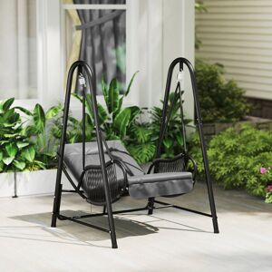 Latitude Run Rattan Swing Chair Dark Grey 144cm H X 100cm W X 115cm D Latitude Run Rattan Swing Chair Dark Grey 144cm H X 100cm W X 115cm D