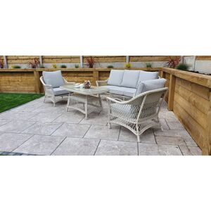 Rosalind Wheeler Chloe-Christina 5 - Person Seating Group with Cushions Grey 5 Rosalind Wheeler Chloe-Christina 5 - Person Seating Group with Cushions Grey 5