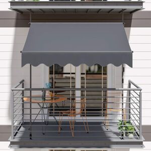 17 Stories 120cm D Polyester Cover Retractable Patio Awning Grey 300cm H x 200cm W x 120cm D 17 Stories 120cm D Polyester Cover Retractable Patio Awning Grey 300cm H x 200cm W x 120cm D