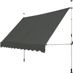 Dakota Fields Canio 3.5M Telescopic Canopy Retractable Adjustable Outdoor Clamp Awning Sun Shelter Grey 305cm H X 350cm W X 120cm D Dakota Fields Canio 3.5M Telescopic Canopy Retractable Adjustable Outdoor Clamp Awning Sun Shelter Grey 305cm H X 350cm W X 120cm D