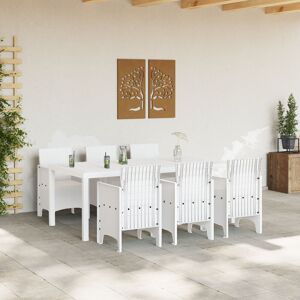 Latitude Run 7 Piece Garden Dining Set Poly Rattan White 73cm H x 200cm W x 100cm D Latitude Run 7 Piece Garden Dining Set Poly Rattan White 73cm H x 200cm W x 100cm D