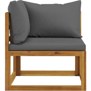 Ophelia & Co. Garden Lounge Set Outdoor Sofa Set with Cushions Solid Wood Acacia Dark Grey 60cm H X 70cm W X 70cm D Ophelia & Co. Garden Lounge Set Outdoor Sofa Set with Cushions Solid Wood Acacia Dark Grey 60cm H X 70cm W X 70cm D