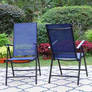 Blue Elephant Careen Folding Patio Dining Armchair Blue 114cm H X 52.1cm W X 64.8cm D Blue Elephant Careen Folding Patio Dining Armchair Blue 114cm H X 52.1cm W X 64.8cm D