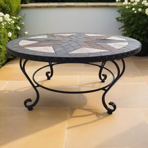 Rosalind Wheeler Montilla Garden Stone Mosaic Coffee Table Green/Brown Rosalind Wheeler Montilla Garden Stone Mosaic Coffee Table Green/Brown