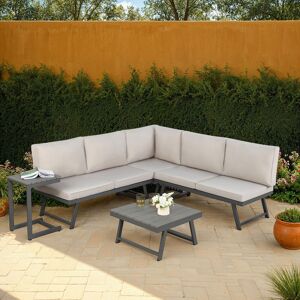 Latitude Run Monaco Wicker - Person Garden Lounge Set with Cushions Grey/Black 4 Latitude Run Monaco Wicker - Person Garden Lounge Set with Cushions Grey/Black 4