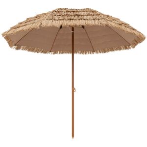 Dakota Fields Hawaiian Style Beach Umbrella 216Cm Hula Thatched Tiki Umbrella-Natural Brown 220cm H X 216cm W X 216cm D Dakota Fields Hawaiian Style Beach Umbrella 216Cm Hula Thatched Tiki Umbrella-Natural Brown 220cm H X 216cm W X 216cm D