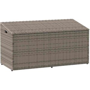 Latitude Run Garden Storage Box 110X50x58 Cm Poly Rattan Grey 58cm H X 110cm W X 50cm D Latitude Run Garden Storage Box 110X50x58 Cm Poly Rattan Grey 58cm H X 110cm W X 50cm D