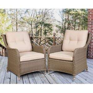 Rosalind Wheeler Conola Garden Chair with Cushions Brown 85cm H X 67cm W X 81cm D Rosalind Wheeler Conola Garden Chair with Cushions Brown 85cm H X 67cm W X 81cm D
