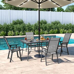 Rosalind Wheeler Aamorah 4 Seater Dining Set Grey/Beige 4 Rosalind Wheeler Aamorah 4 Seater Dining Set Grey/Beige 4