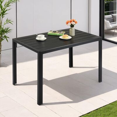Latitude Run Rectangular 110Cm L Outdoor Balcony Table Black Latitude Run Rectangular 110Cm L Outdoor Balcony Table Black