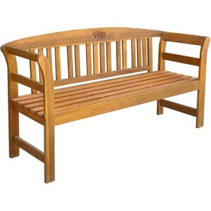 Vidaxl Garden Bench 157 Cm Solid Acacia Wood brown/white 82.5 H x 157.0 W x 45.0 D cm