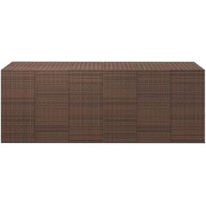 Ebern Designs Garden Cushion Box PE Rattan 291X100.5X104 Cm Black brown 104.0 H x 100.5 W x 291.0 D cm