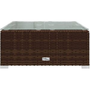 vidaXL Garden Plastic Coffee Table brown 30.0 H x 60.0 W x 60.0 D cm