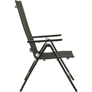 Ebern Designs Dawton Folding Garden Chair black 109.0 H x 56.0 W x 110.0 D cm