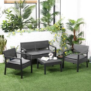 Ebern Designs Garden Furniture Set gray 76.0 H x 120.0 W x 68.0 D cm