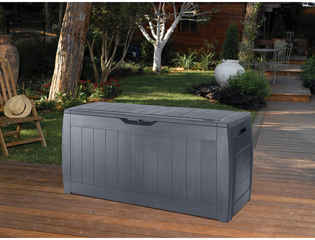 Keter Hollywood 270L Storage Box Graphite 57.3cm H X 117.5cm W X 45cm D