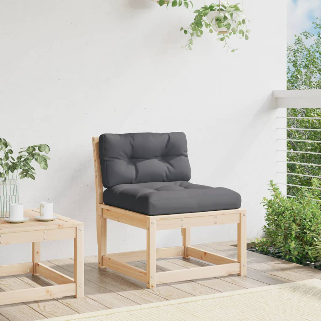 Brambly Cottage Garden Sofas Outdoor Corner Sofa Patio Seat Couch Solid Wood Douglas Anthracite/Nature 78cm H X 63.5cm W X 73cm D