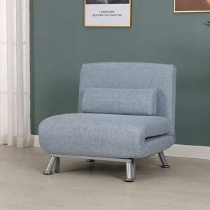 Zipcode Design Kendall Single 75cm Wide Linen Futon Chair gray/blue 75.0 H x 75.0 W x 70.0 D cm