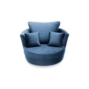 Abakus Direct Chicago Swivel Armchair blue 90.0 H x 118.0 W x 110.0 D cm