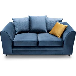 Abakus Direct Chicago 160Cm Velvet Flared Arm Loveseat blue 78.0 H x 160.0 W x 89.0 D cm