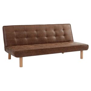 Ebern Designs Beaminster 3 Seater Clic Clac Sofa Bed brown 77.0 H x 179.0 W x 58.0 D cm