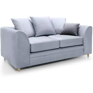 Abakus Direct Chicago 160Cm Velvet Flared Arm Loveseat gray/blue 78.0 H x 160.0 W x 89.0 D cm