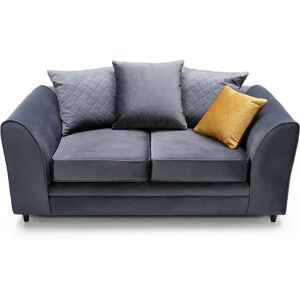 Abakus Direct Chicago 160Cm Velvet Flared Arm Loveseat gray 78.0 H x 160.0 W x 89.0 D cm