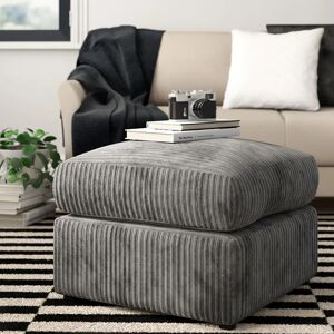 Zipcode Design 57Cm Wide Velvet Square Footstool Ottoman gray/blue 44.0 H x 57.0 W x 57.0 D cm