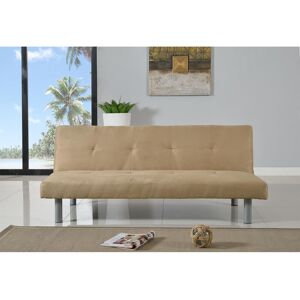 Hashtag Home Navarette 3 Seater Clic Clac Sofa Bed Cream 72cm H X 162cm W X 80cm D
