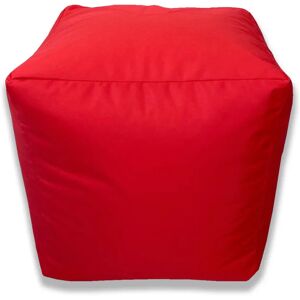 Beautiful Beanbags Pouffe red 40.0 H x 40.0 W x 40.0 D cm