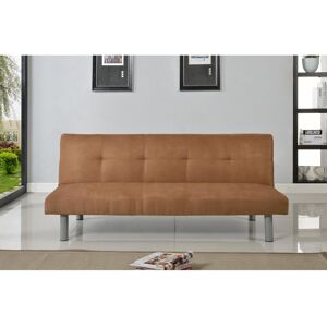 Hashtag Home Navarette 3 Seater Clic Clac Sofa Bed Cinnamon 72cm H X 162cm W X 80cm D