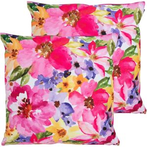 Bean Bag Bazaar Watercolour Floral Cushion 43X43cm 11.0 H x 43.0 W x 43.0 D cm