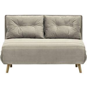 Hashtag Home Kian 2 Seater Fold Out Sofa Bed Wax Black/Light Grey 78cm H X 120cm W X 90cm D