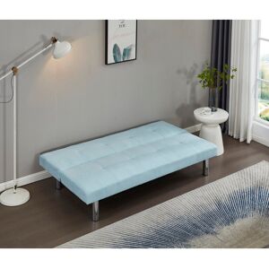Hashtag Home Navarette 3 Seater Clic Clac Sofa Bed Blue 72cm H X 162cm W X 80cm D