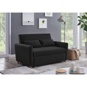 Zipcode Design Alvaro 2 Seater Fold Out Sofa Bed black 88.0 H x 145.0 W x 76.0 D cm
