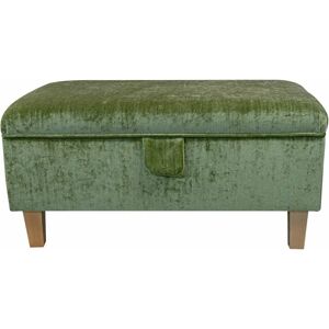 Beaumont 70Cm Wide Rectangle Storage Ottoman with Storage brown/green 36.0 H x 70.0 W x 40.0 D cm