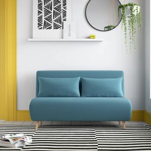 Zipcode Design Etelvina 2 Seater Clic Clac Sofa Bed blue 81.0 H x 141.0 W x 90.0 D cm