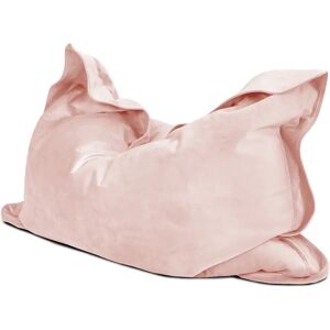 Latitude Run Velvet Junior Squarbie Beanbag pink/brown 125.0 H x 100.0 W x 20.0 D cm