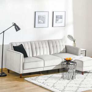 Corrigan Studio Leda Corner Sofa Bed Light Grey 86cm H X 218cm W X 85cm D