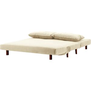 Hykkon Donald 2 Seater Fold Out Sofa Bed Aveo/Beige 78cm H X 142cm W X 90cm D