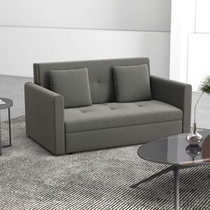 17 Stories Mikiyas 2 Seater Upholstered Sofa Bed Gray Cotton Blend 78cm H X 152cm W X 101cm D