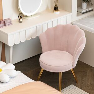 Fairmont Park 66cm Wide Velvet Barrel Chair Accent Chair with Gold Legs Upholstered Armchair with Padded Seat & Back – Modern Comfy Vanity Chair for Bedroom, Living Light Pink 203.71cm H X 167.64cm W