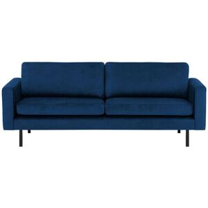 Ebern Designs Lioni 3 Seater Velvet Sofa Blue 84cm H X 170cm W X 94cm D