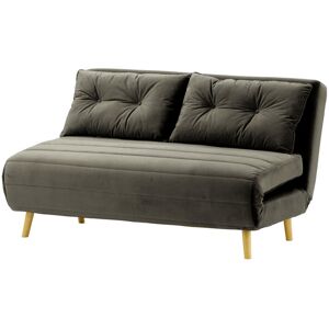 Hykkon Donald 2 Seater Fold Out Sofa Bed Like Oak/Graphite Grey 78cm H X 142cm W X 90cm D