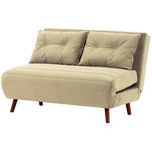 Hashtag Home Kian 2 Seater Fold Out Sofa Bed Aveo/Beige 78cm H X 120cm W X 90cm D