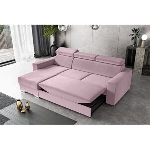 Latitude Run Philbert Corner Sofa Bed Pink Polyester 79cm H X 203cm W X 94cm D