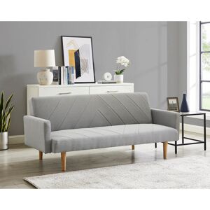17 Stories 185Cm Square Arm Sofa Bed Light Grey 77cm H X 185cm W X 85cm D