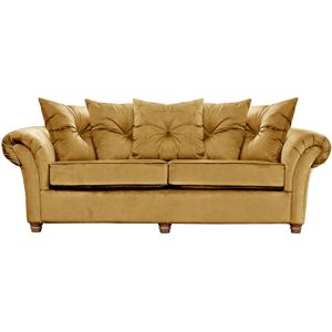 Mercer41 Lila 3 Seater Sofa Mustard 92cm H X 213cm W X 93cm D