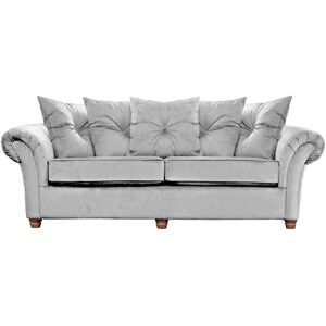 Mercer41 Lila 3 Seater Sofa Silver 92cm H X 213cm W X 93cm D